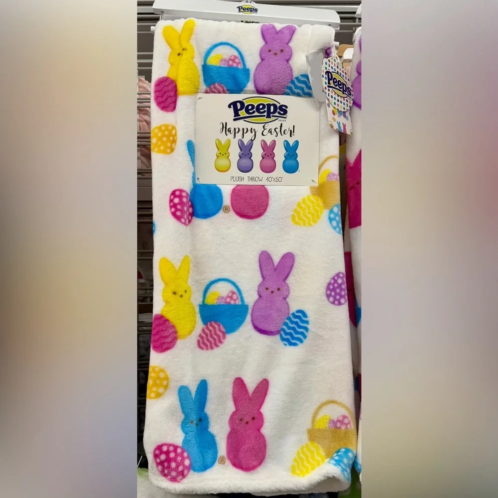 peeps easter plush blanket throw - Picture 1 of 2